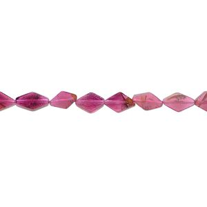 Rhodolite garnet 1pkg1, hand-cut flat diamond bead 15.5-16 inch 5x3mm-9x5mm