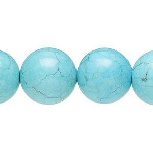 Magnesite 1pkg1, round bead 15 inch 13-16mm