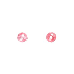 Bead, acrylic, pink, 6mm faceted round. Sold per 100-gram pkg, approximately 740-790 beads.