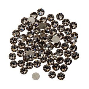 Flat back 144pk greige foil back, Crystal Passions&reg; 3-3.2mm rose round SS12 2088