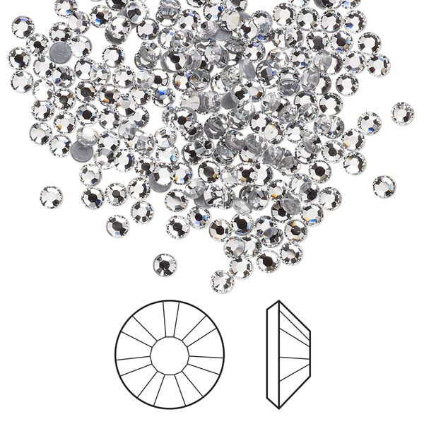 Flat back 144pk crystal foil back, Crystal Passions&reg; hotfix rhinestone 2.3-2.5mm rose round SS8 2038HF image number 0