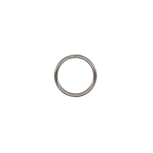 Jump ring 1pkg500 stainless steel, 12mm round, 18 gauge / 10mm inside diameter