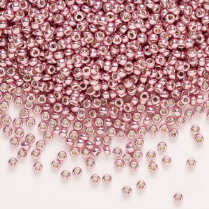 Seed bead, Miyuki 1pkg25g glass, #11 rocaille, Duracoat&reg; opaque galvanized dark coral (RR-4209)