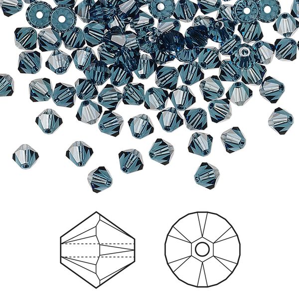 Bead 48pk Montana, Crystal Passions&reg; 4mm bicone 5328 image number 0
