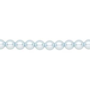 Pearl 500pk light blue, Preciosa Czech crystal 5mm round