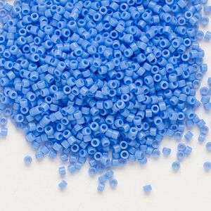 Seed bead, Delica&reg;, glass, pkg/50g, #11 round, opaque periwinkle (DB-0730).