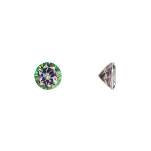 Luster topaz 1pkg1, hand-cut faceted round gem 8mm