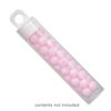Vial, plastic, clear and white, 2-1/2 x 9/16 inch cylinder with hang tab. Sold per pkg of 100. image number 0