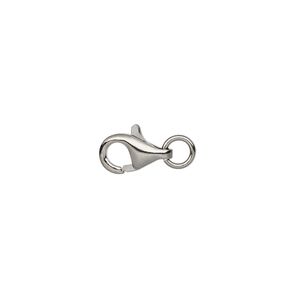 Clasp lobster claw 1pkg10 gunmetal-plated, 9x6mm, brass 1-strand