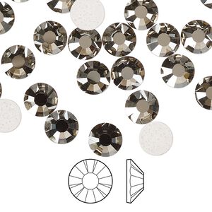 Flat back 144pk crystal Biarritz foil back, Preciosa MAXIMA Czech crystal hotfix rhinestone 7.069-7.272mm chaton rose round SS34