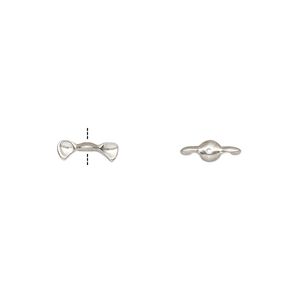 Bead cap, Amoracast&reg;, sterling silver, 9x3mm cat ears, fits 4-8mm round bead. Sold individually.