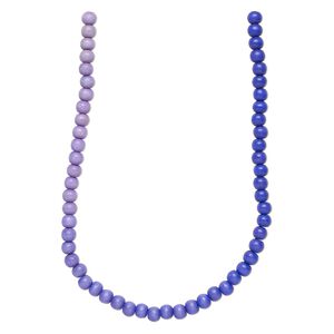 Bead 1pkg1, Taiwanese cheesewood (dyed / waxed), purple ombre, 7-8mm round, 15-1/2 to 16 inches.
