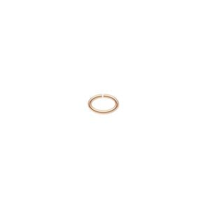 Jump ring 1pkg50 14Kt gold-filled, 6.5x4mm oval, 22 gauge / 4.9x2.6mm inside diameter