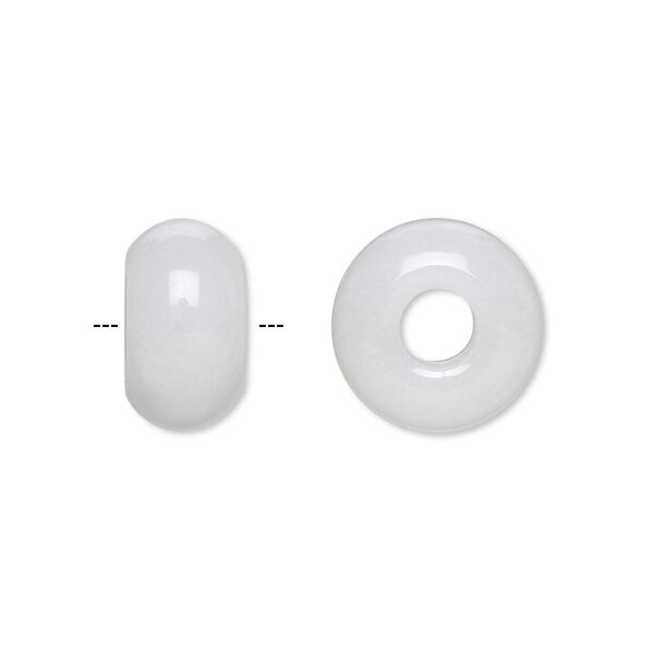 Snow quartz 1pkg2, rondelle bead natural 14x8mm Dione&reg; image number 0