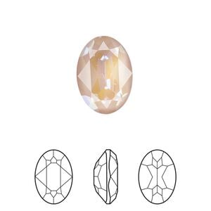 Fancy stone 1pk crystal dusty pink DeLite, Crystal Passions&reg; 14mm oval 4120