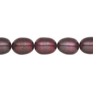 Freshwater pearl 1pkg1, rice, 15 inch black cherry 8-9mm cultured