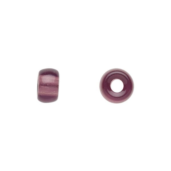 Bead, Czech pressed glass, amethyst purple, 9x6mm crow. Sold per 15-1/2" to 16" strand, approximately 70 beads. image number 0
