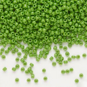 Seed bead, Dyna-Mites&trade;, glass, pkg/1/2kg, #11 round, opaque jade green, (746 11/0 RR).