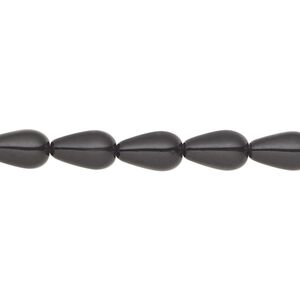 Pearl 150pk magic black, Preciosa Czech crystal 10x6mm pear