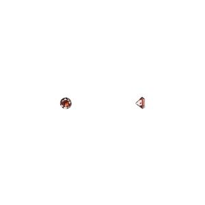 Almandite garnet 1pkg6, hand-cut faceted round gem natural 2.5mm
