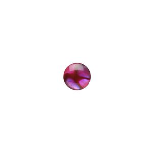 Cabochon, paua shell (dyed / coated), pink, 8mm calibrated round, Mohs hardness 3-1/2. Sold per pkg of 6.