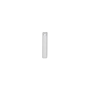 Drop, sterling silver, 13x2mm smooth bar. Sold per pkg of 6.