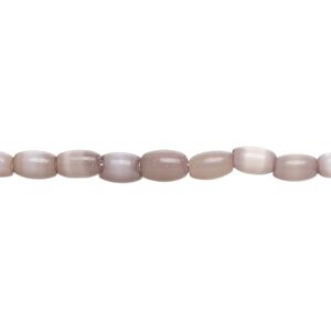 Bead, fiber optic glass, pkg/14 inch, opaque lavender, 6x3mm center-drilled oval.
