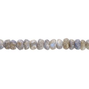 Bead, labradorite (dyed), 5x2mm-6x5mm hand-cut faceted rondelle, D grade, Mohs hardness 6 to 6-1/2. Sold per 13-inch strand.