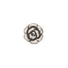 Bead 1pkg1 sterling silver, 13x9mm rose, electroformed / antiqued JBB Findings image number 0