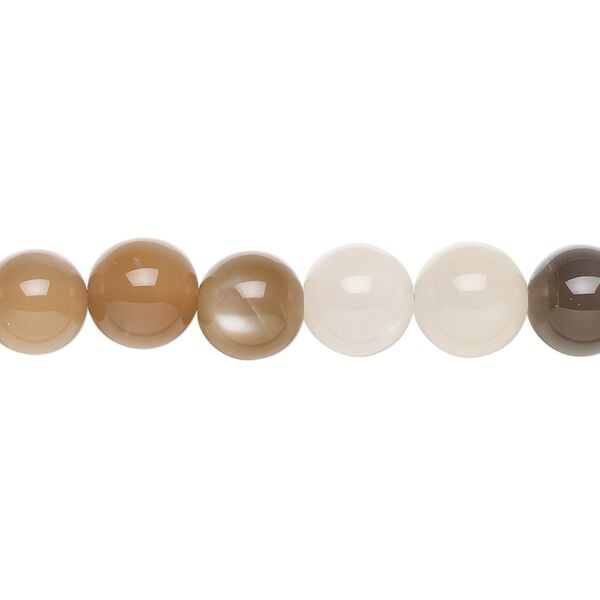 Multi-moonstone 1pkg1, round bead natural 8 inch 8mm image number 0