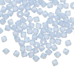 Bead 720pk light sapphire opal, Preciosa Czech crystal 4mm bicone