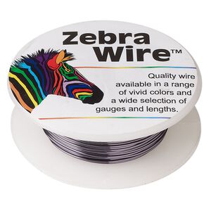 Wire, Zebra Wire&trade;, color-coated copper, midnight blue, round, 22 gauge. Sold per 15-yard spool.