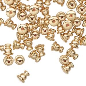 Stick pin clutch 1pkg100 dark gold-finished brass