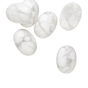 Howlite 1pkg6, calibrated oval cab natural 14x10mm