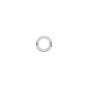 Jump ring 1pkg50 silver-plated, 8mm round / diamond wire, 16 gauge / 5.5mm inside diameter / brass