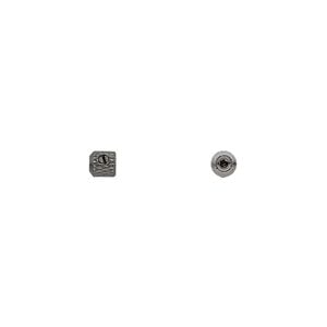 Crimp 1pkg12 gunmetal-plated, 3.5mm barrel / up to 0.024 inch inside diameter, brass / Screw-Tite Crimps&trade;