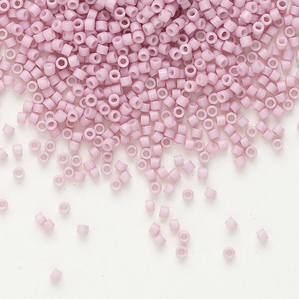 Seed bead, Delica&reg;, glass, pkg/50g, #11 round, opaque matte glazed luster dusty orchid (DB-0355). image number 0