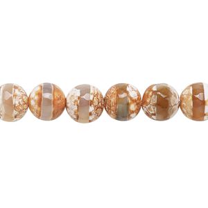 Agate 1pkg1, faceted round bead 8 inch 8mm