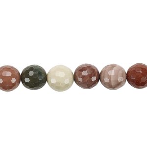 Imperial jasper 1pkg1, faceted round bead natural 8 inch 8mm