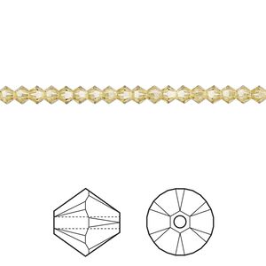 Bead 1pkg1440 dark jonquil, Swarovski&reg; ReCreated&trade; 3mm bicone 5328