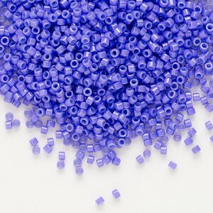 Seed bead, Delica&reg; 1pkg250g glass, #11 round, opaque bright purple / outside dyed (DB-0661)