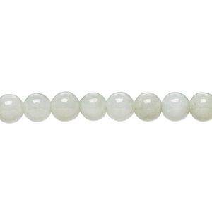 Jadeite 1pkg1, round bead natural B grade, 15.5-16 inch 6mm