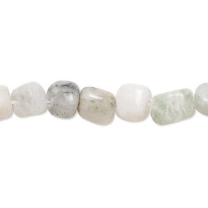 Sea green new "jade" / peridot new &ldquo;jade&rdquo; / olive new "jade" 1pkg1, pebble / chip bead natural 15 inch medium