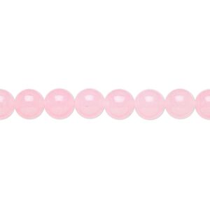 Malaysia "jade" 1pkg1, round bead, pink 15.5-16 inch 6mm