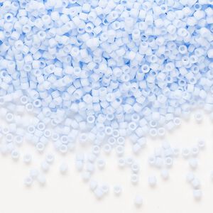 Seed bead, Delica&reg;, glass, pkg/7.5g, #11 round, opaque matte sky blue (DB-1517-1).