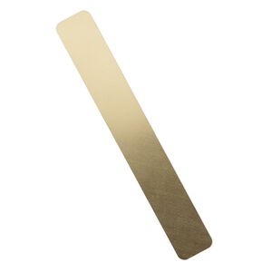 Sheet, copper and zinc, jeweler's bronze, half-hard, 7x1-inch rectangle with rounded corners, 18 gauge. Sold individually.