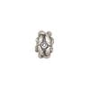Bead 1pkg1 sterling silver, 13x9mm rose, electroformed / antiqued JBB Findings image number 1