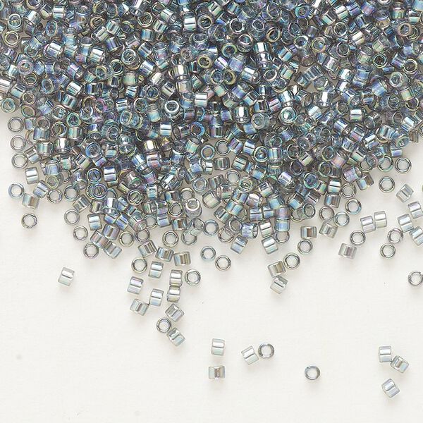 Seed bead, Delica&reg;, glass, pkg/250g, #11 round, translucent rainbow grey (DB-0179). image number 0