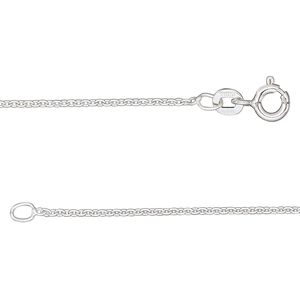 Chain 1pkg1 sterling silver cable, 1.2mm round / mixed clasp, Gossamer&trade; 24 inch