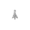 Bail, JBB Findings, ice-pick, antiqued sterling silver, 14x8mm fancy leaf, 9mm grip length. Sold individually. image number 0